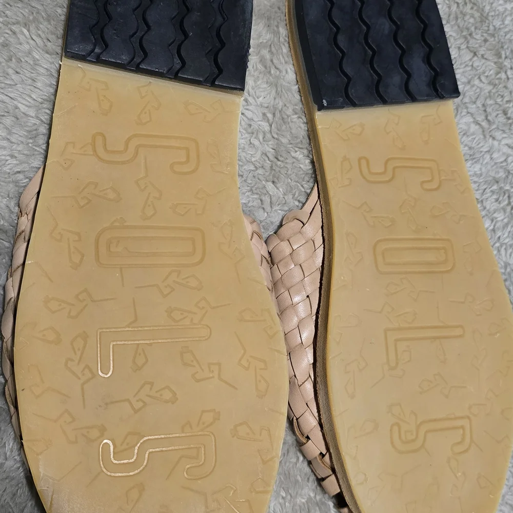 Woven Leather Slip-On Mules in Nude - Unbranded - Picture 2 of 5